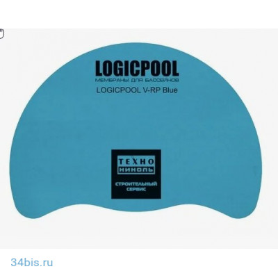 Плёнка ПВХ Технониколь LogicPool V-RP Blue (синий), 1,5 мм, 2,10 x 25 м (52,5м2)